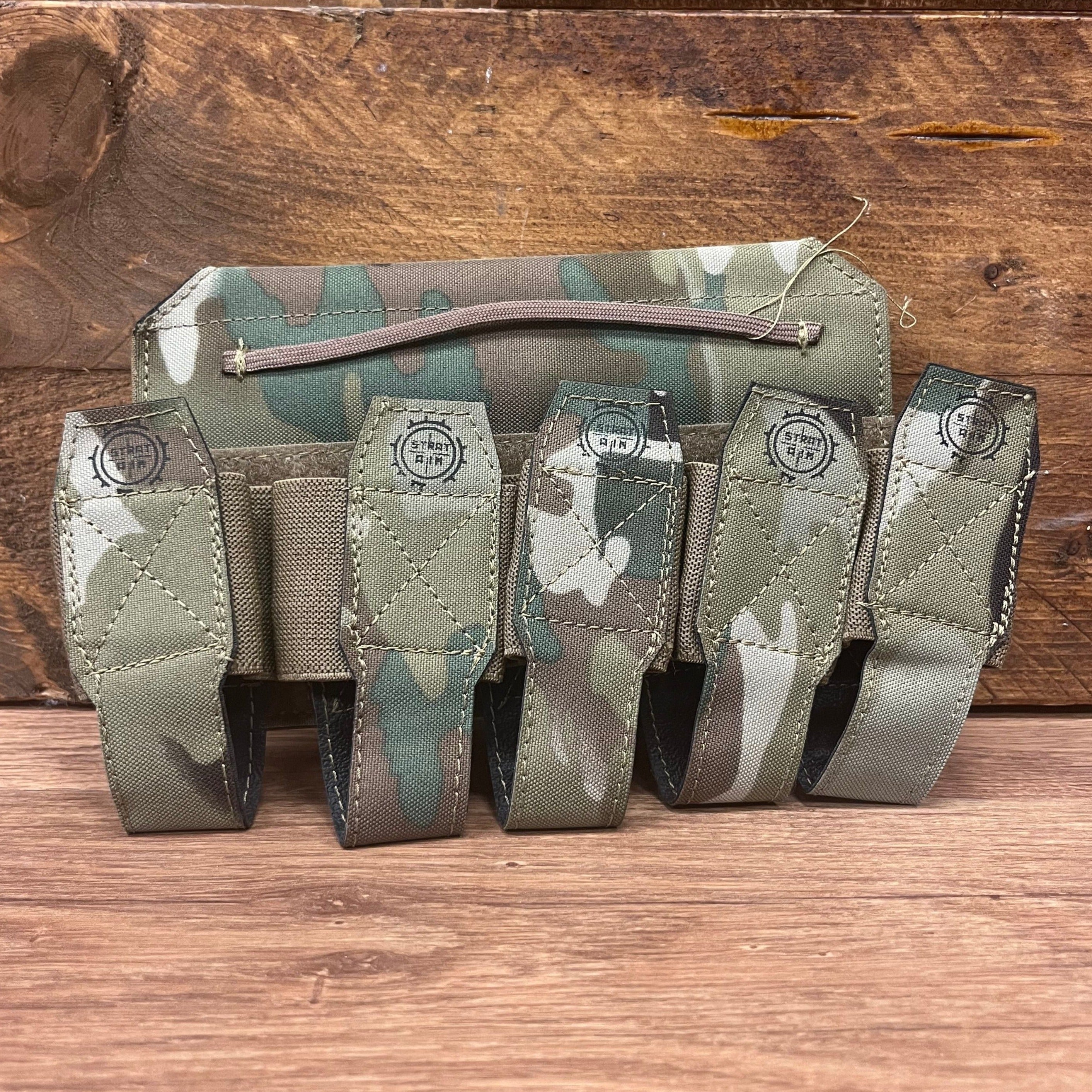 Detail of the multicam pattern on the StratAIM 5 Banger Dangler Pouch
